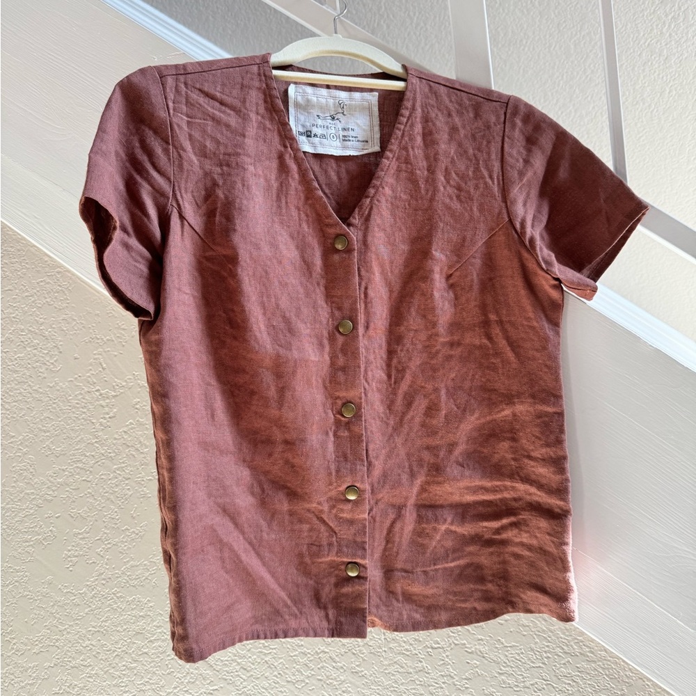 NotPerfectLinen Getty top size small